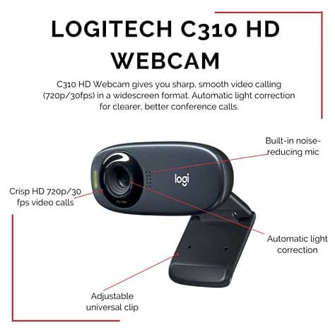 Logitech C310 HD WEBCAM 1