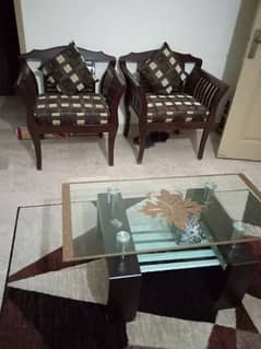 5 seater sofa set with center table and rug piece