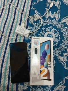 Samsung A21 S with full box and charger