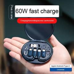 60W fast charging multi - function charging cable kit