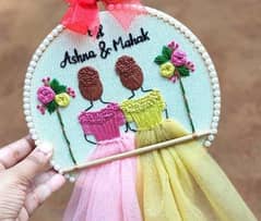 Customized embroidery hoop for wedding, anniversary and birthday 0