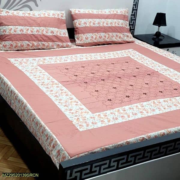 3pcs Cotton patchwork double bedsheets in good quality 0