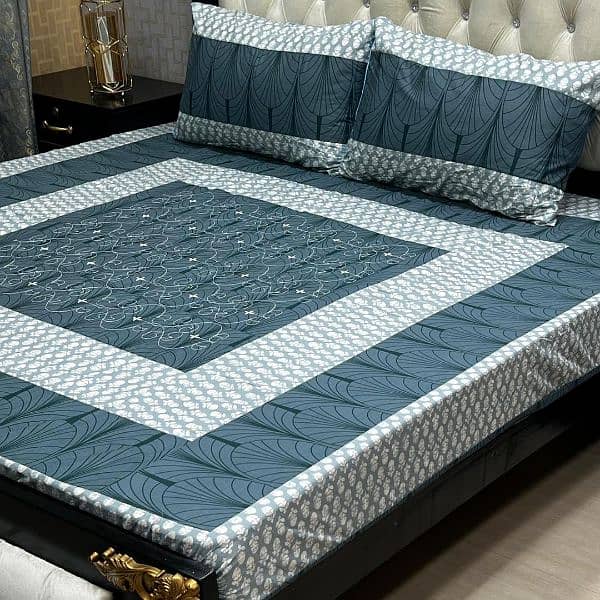 3pcs Cotton patchwork double bedsheets in good quality 3