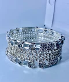 Metal Indian Bangle Jewelry Party Gifts  Silver Plated Bangles Set