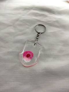 Customized Floral Keychain