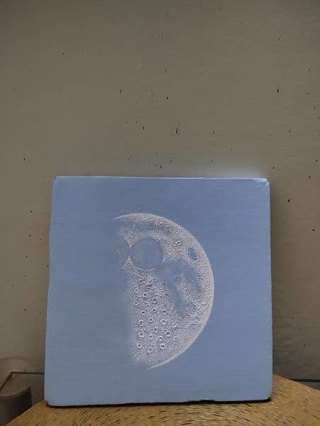 Half moon textured art painting 1