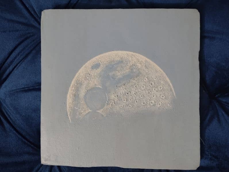 Half moon textured art painting 2