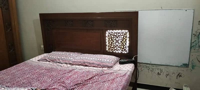 Furniture set in karachi | Bed set | Bedroom set for sale (oak wood) 2