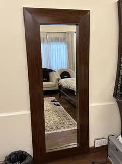 Wooden full length mirror