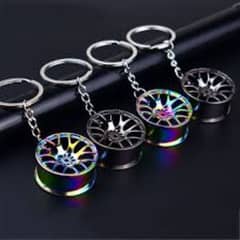 bike and car keychain wheel premium keychain