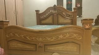 king size bed pure wooden bed for sale need polish 03161442964 0