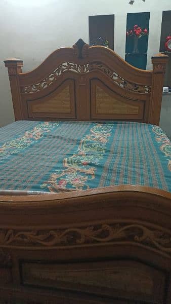 king size bed pure wooden bed for sale need polish 03161442964 2