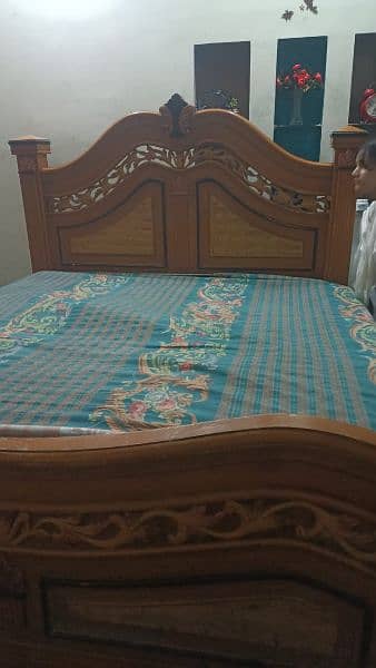 king size bed pure wooden bed for sale need polish 03161442964 3