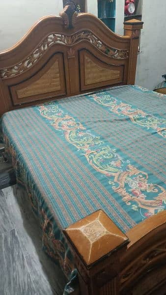 king size bed pure wooden bed for sale need polish 03161442964 8