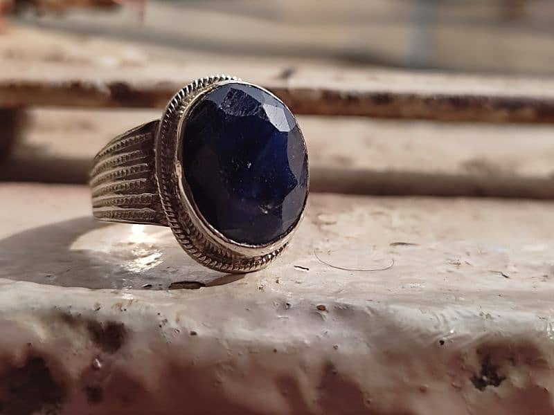 neelam African real stone ring Chandi ki hai 3