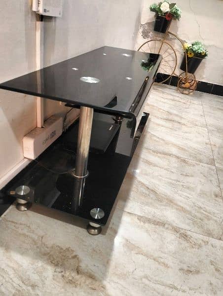 TV Center Table - LED Glass Table 1