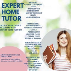 Expert Home Tutor – Personalized Learning from Nursery to A Levels