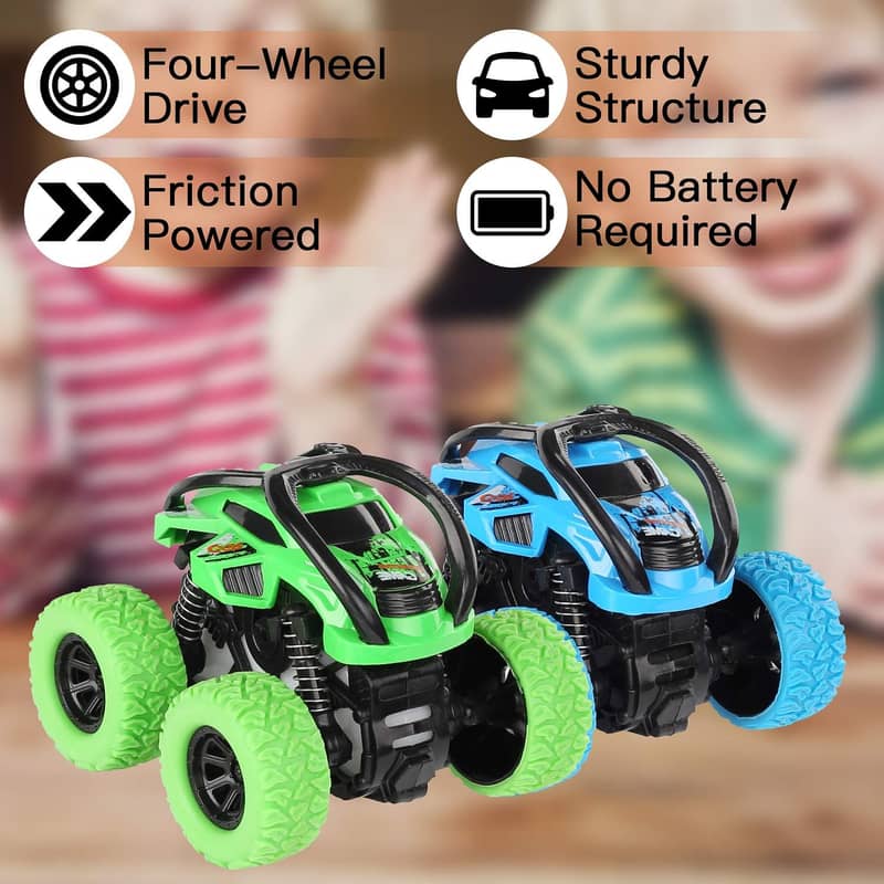 4WD Friction Powered Monster Trucks for Boys Girls, 15