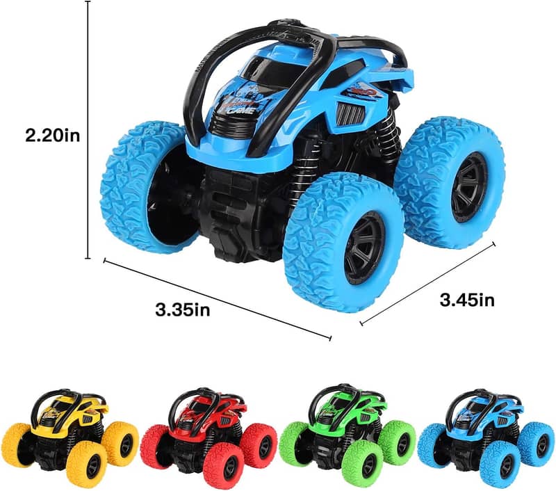 4WD Friction Powered Monster Trucks for Boys Girls, 17