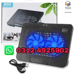 Speed-X N99 2 Fan Cooling Pad With 2 Usb & Light