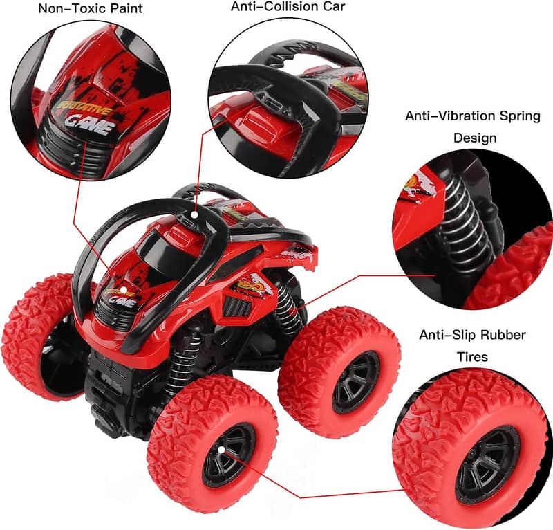 Friction Powered Monster  4WD Trucks for Girls,Boys, 18