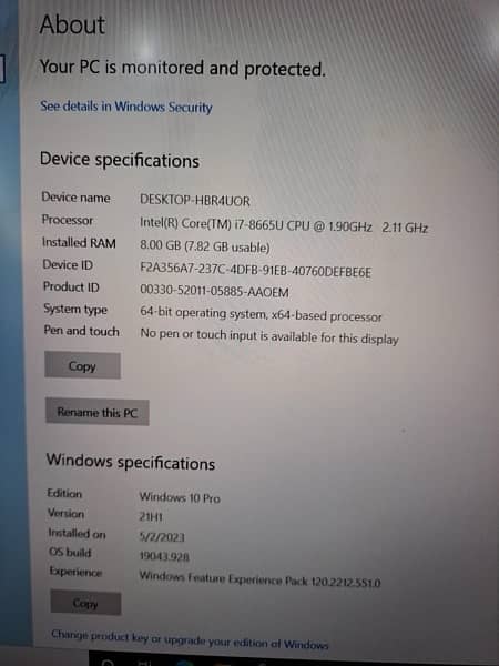 Dell Latitude 5500 -Core i7 8th Gen  -16gb Ram (DDR4) -256gb NVME SSD 5