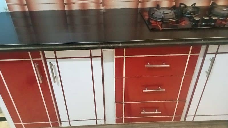 cabinet, glass stove black marble Almirah 10