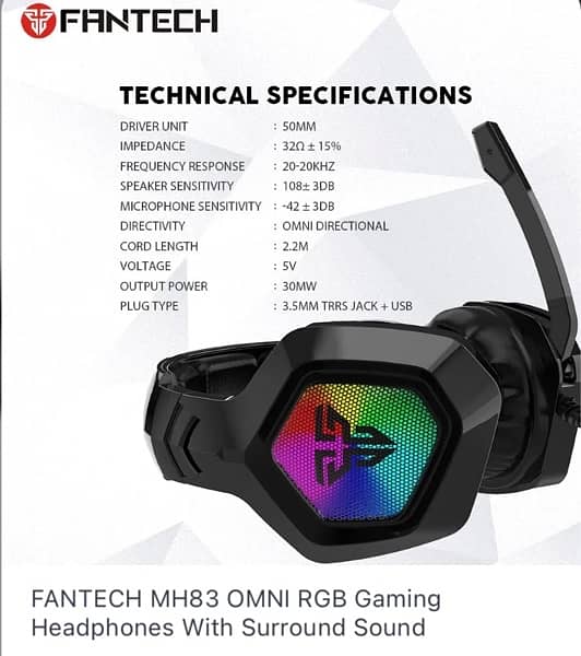 FANTECH MH83 Gaming Headphones 1