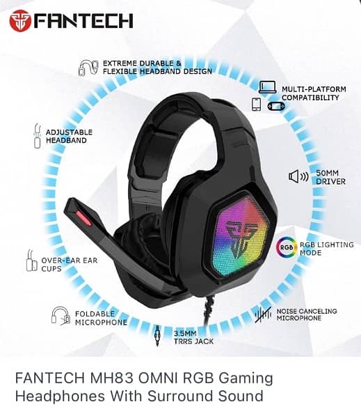 FANTECH MH83 Gaming Headphones 2