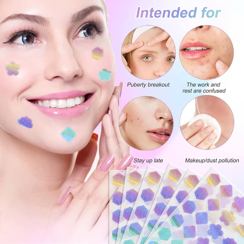 144Pcs Face Pimple Star Acne Patches, Hydrocolloid Fast Healing 1