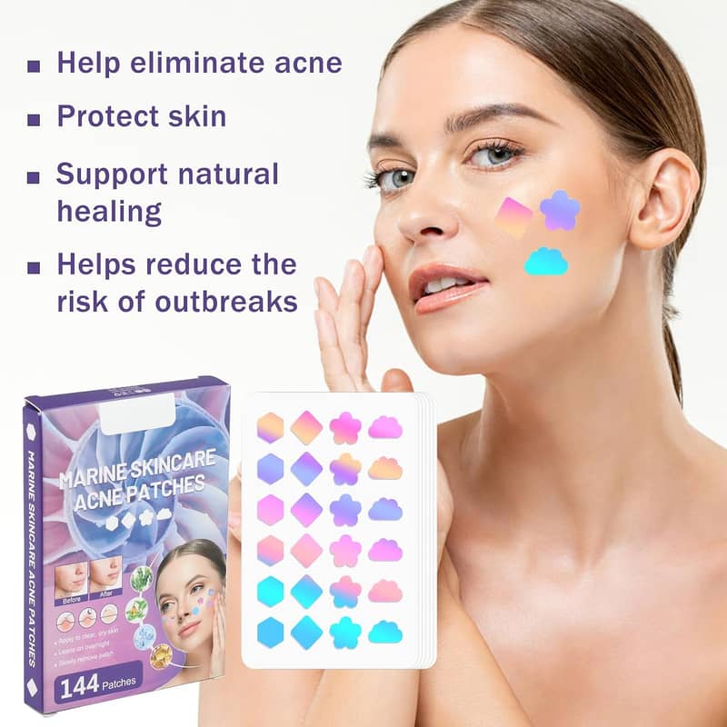 144Pcs Colorful Acne Patch Lighten Spots Repair Face Acne Blemish Acne 15