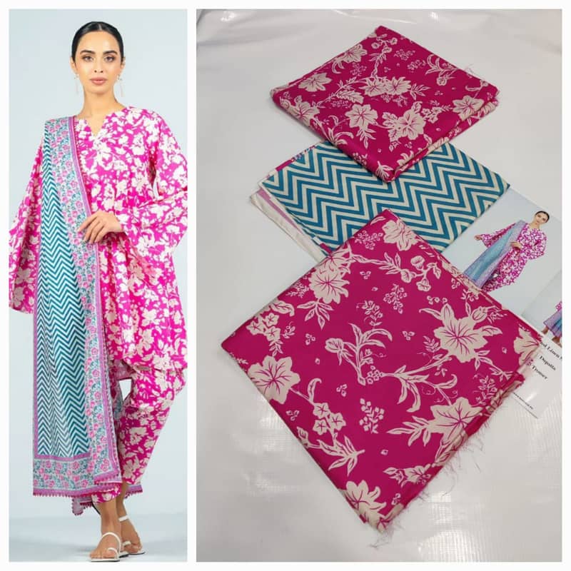 Cross stitch/ 3pc Digital  printed Linen vol 24' 2