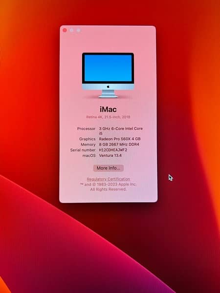 Apple IMac 2019 21.5 USA Brand New Condition 4K Display 9