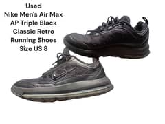 Nike Men's Air Max AP Triple Black Classic Retro Running Shoes