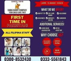 Babysitter Nanny housemaid filipino  all domestic staff 0