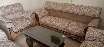 Seven seater sofa set with table for sale