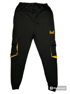 1 PC Jersey Lycra Plain Cargo Pants