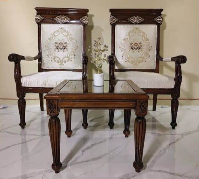 #Bedroom Chairs #Chinioti wooden chair #highback bedroom chairs set 2