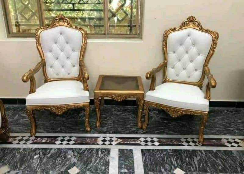 #Bedroom Chairs #Chinioti wooden chair #highback bedroom chairs set 5