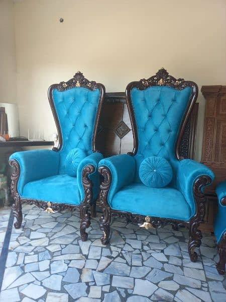 #Bedroom Chairs #Chinioti wooden chair #highback bedroom chairs set 12