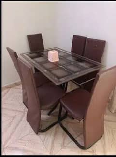 6 chairs dining table