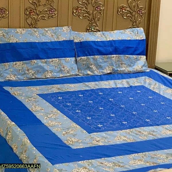 3 Pcs Cotton Patchwork Double Bedsheet with Free delivery 7