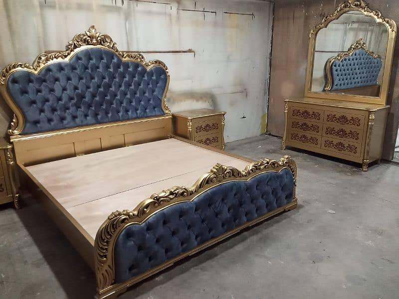 #Cushion bed set#Poshish bed#Chinioti wooden bed#simple bed#double bed 18