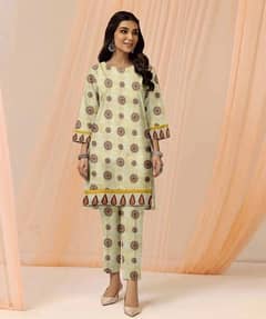 2 Pcs Women's Unstitched Khaddar Printed suit 0