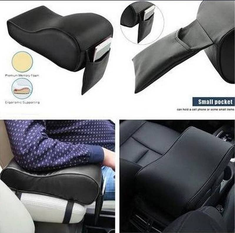 Car Center Console Armrest Cushion with Mobile Cover 1