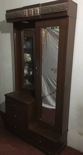 Bed, Side Tables, Dressing, Showcase Home Used For Urgent Sale. 4