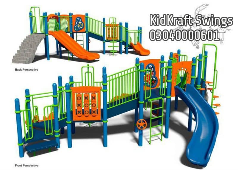 kids Slide/Swings/Kids rides/jhula/Spring rider/jungle gym/gazebo/bar 1