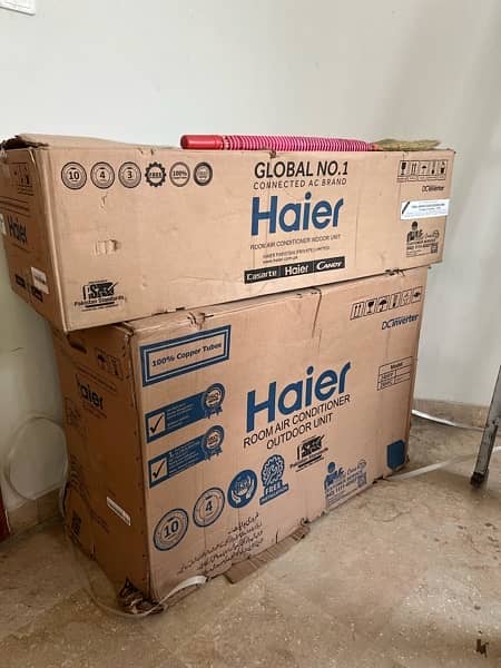 2 ton Haier DC Inverter , hot and cool. packed Carton 0