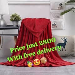 Fleece Embossed double bed blanket with free delivery