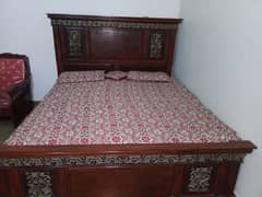 Double bed  and 6inch spring mattress with bed for sale